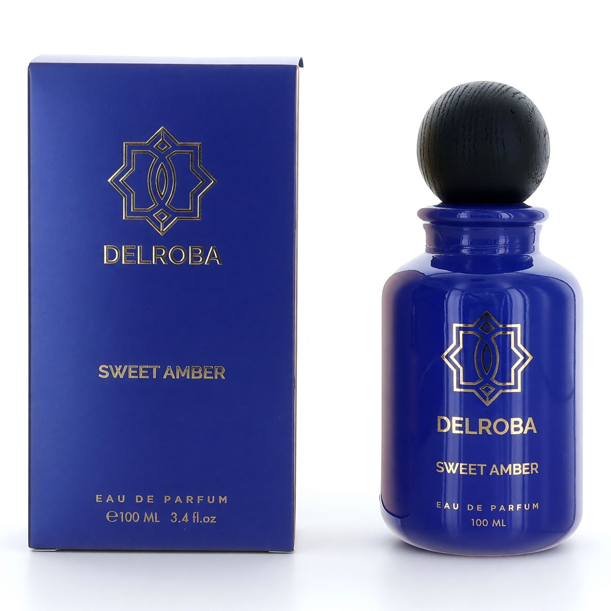 Delroba Sweet Amber Eau de Parfum 3.4 oz Men's Cologne Fragrance Spray
