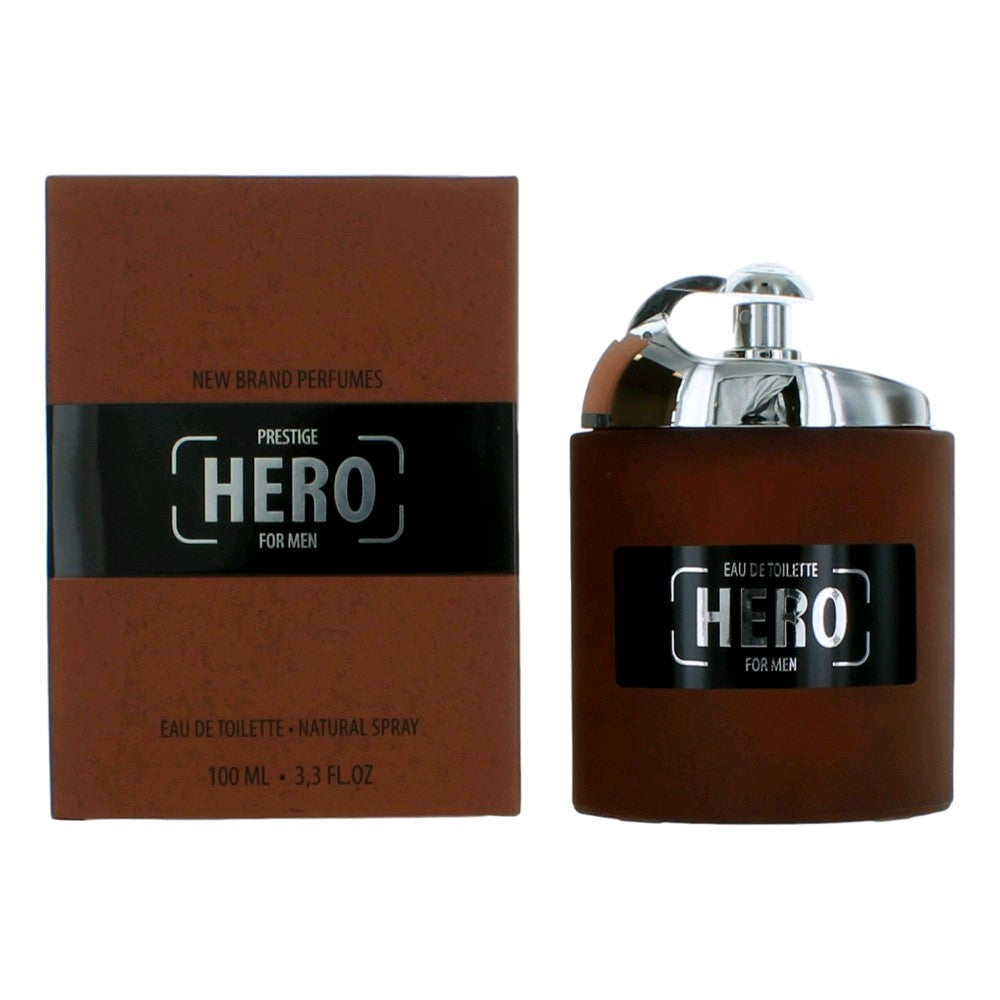 New Brand Prestige Hero Eau de Toilette 3.3 oz Men's Cologne Fragrance Spray
