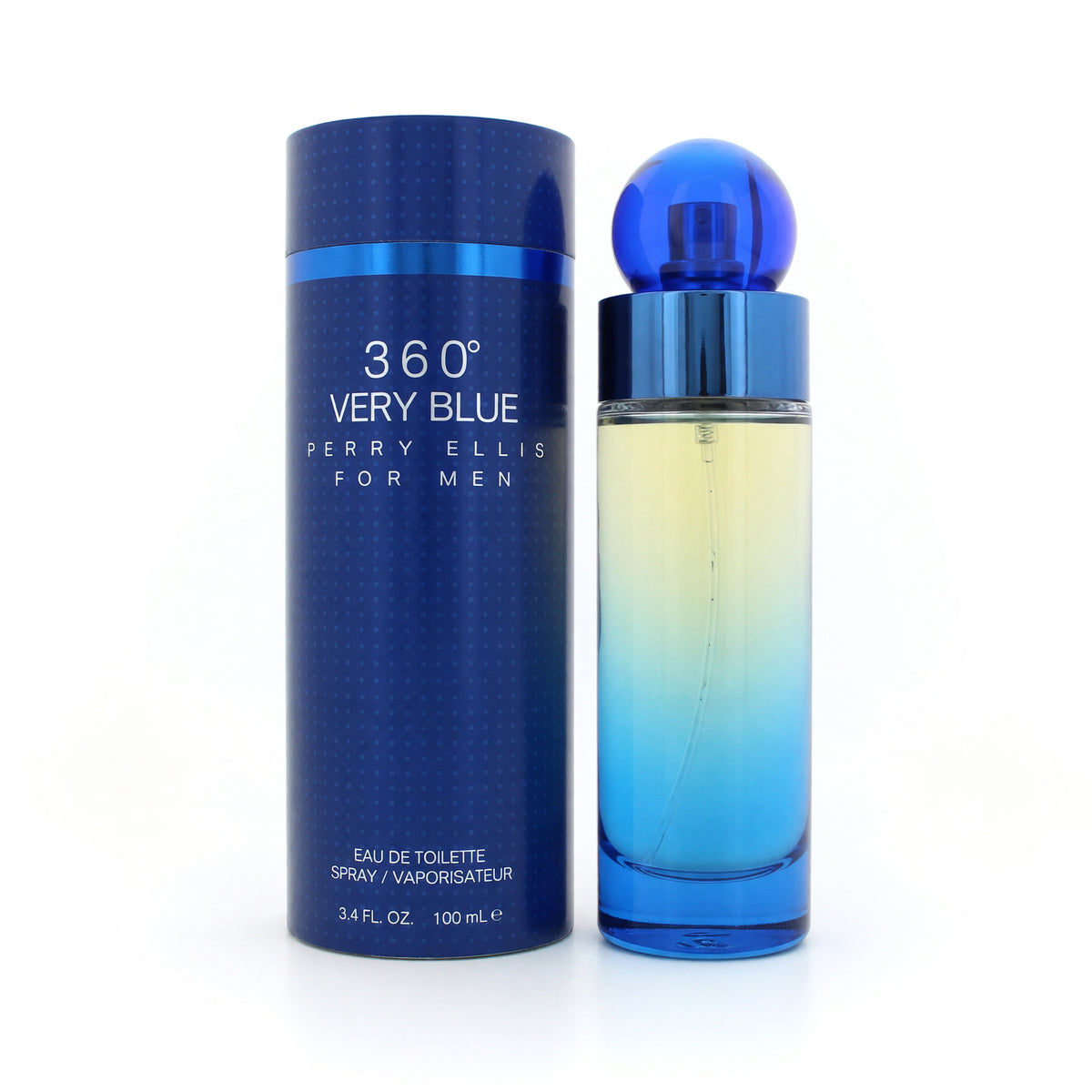 Perry Ellis 360 Very Blue Eau de Toilette 3.4 oz Men's Cologne Fragrance Spray
