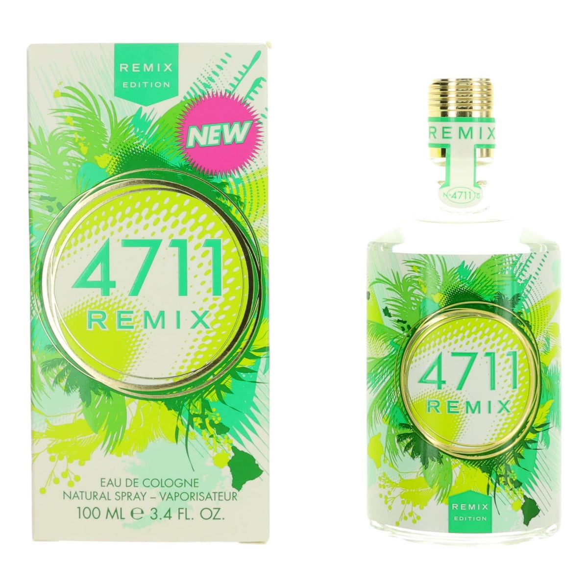 Muelhens 4711 Remix Green Oasis Eau de Cologne 3.4 oz Unisex Fragrance Spray