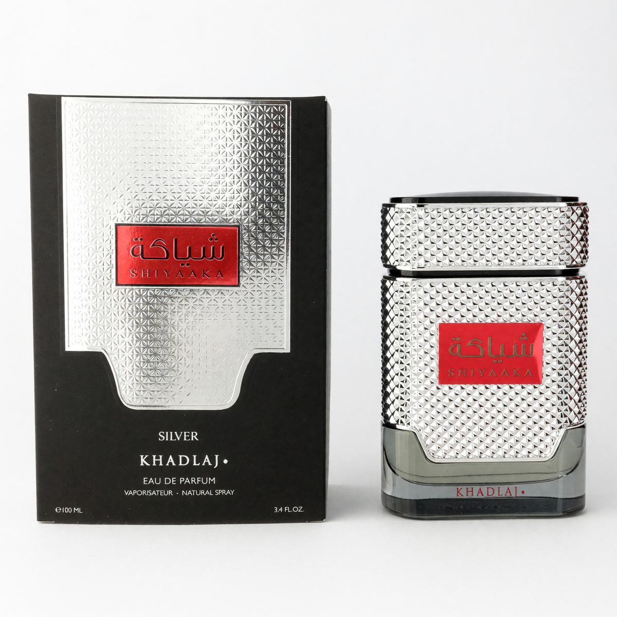 Al Khadlaj Khadlaj Shiyaaka Silver Eau de Parfum 3.4 oz Men's Cologne