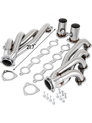 Stainless Steel LS Swap Conversion Headers for 1982-2004 Chevy S10 GMC Sonoma 4.8L 5.3L 5.7L 6.0L V8
